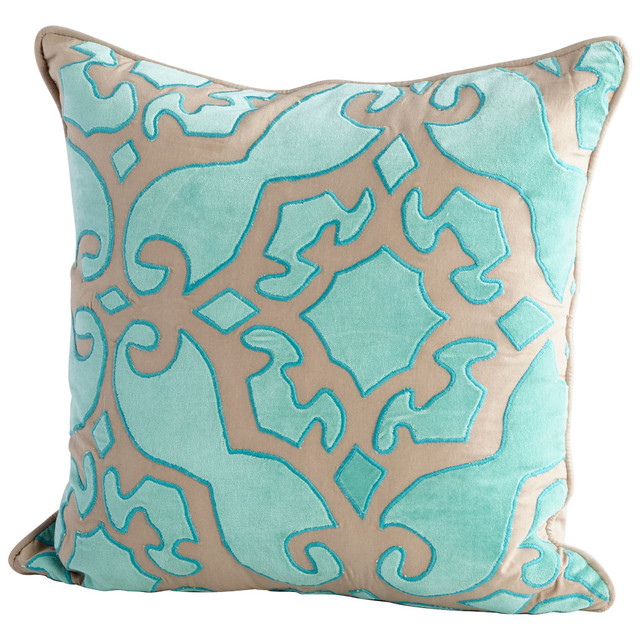 18 x 18 Pillow Cover in Turquoise by Cyan Design