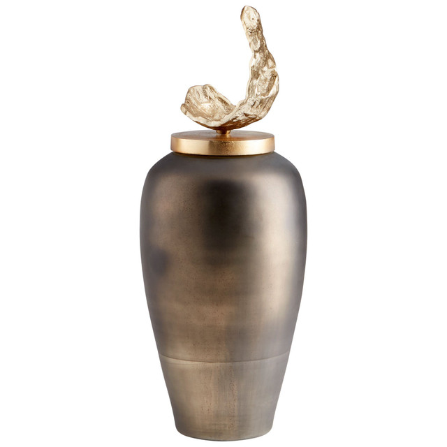 Polished Bark Sculpture in Black Onyx And Champagne by Cyan Design