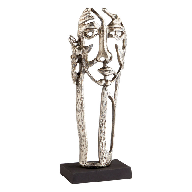 Visage Sculpture in Antique Nickel by Cyan Design