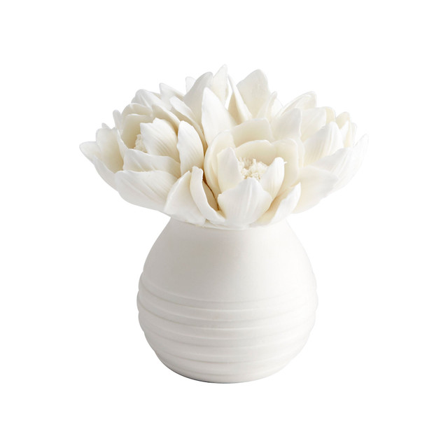 Blooming Fleur Sculpture in White by Cyan Design