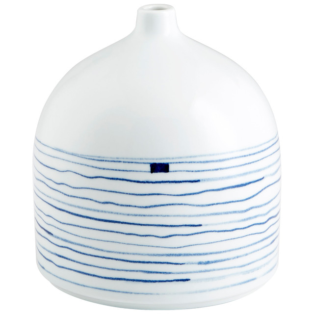 Cyan Design - Whirlpool Vase | Blue And White – Small Cyan Design - Whirlpool Vase | Blue And White – Small