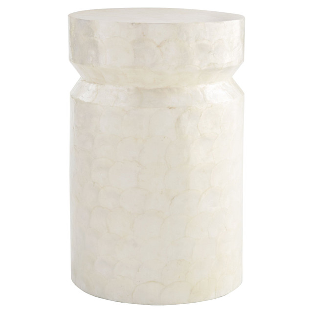 Triton Side Table in White by Cyan Design