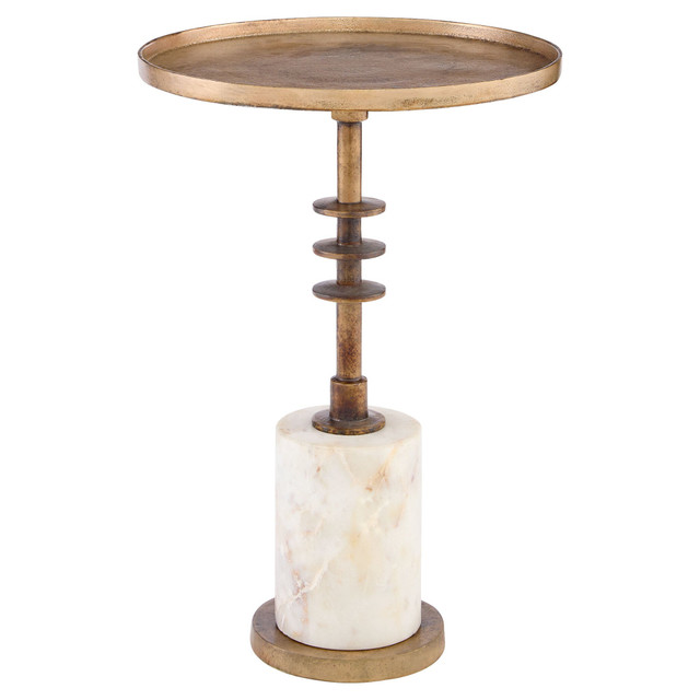 Jetson Accent Table Designed by J Kent Martin in Antique Brass by Cyan Design