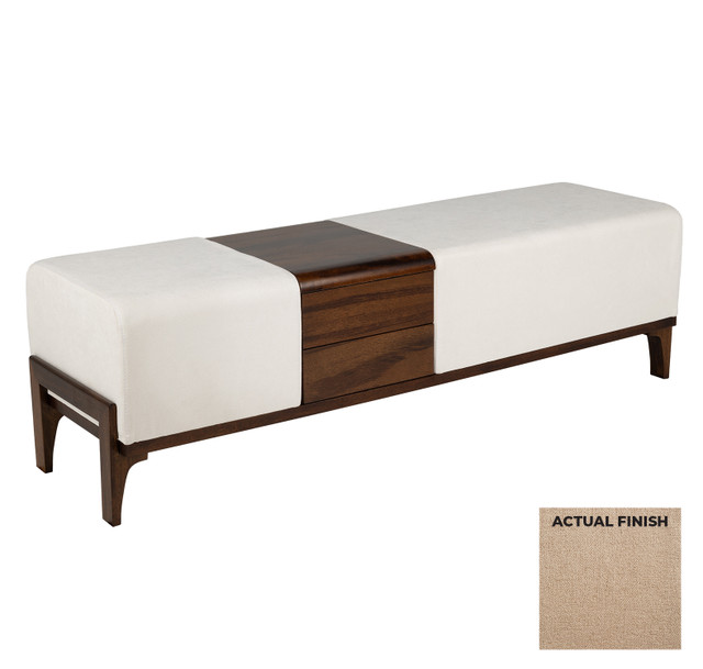Noah Bench in Camel Chenille by Cyan Design Noah Bench in Camel Chenille by Cyan Design
