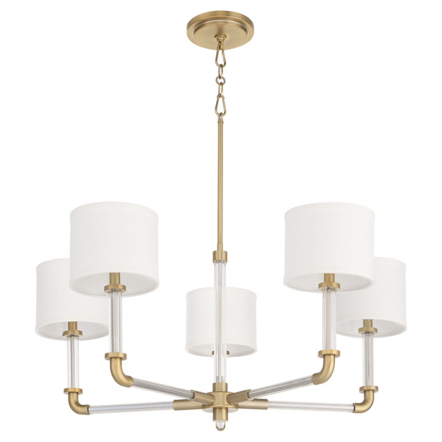 Hightower 5 Light Chandelier in Aged Brass by Cyan Design