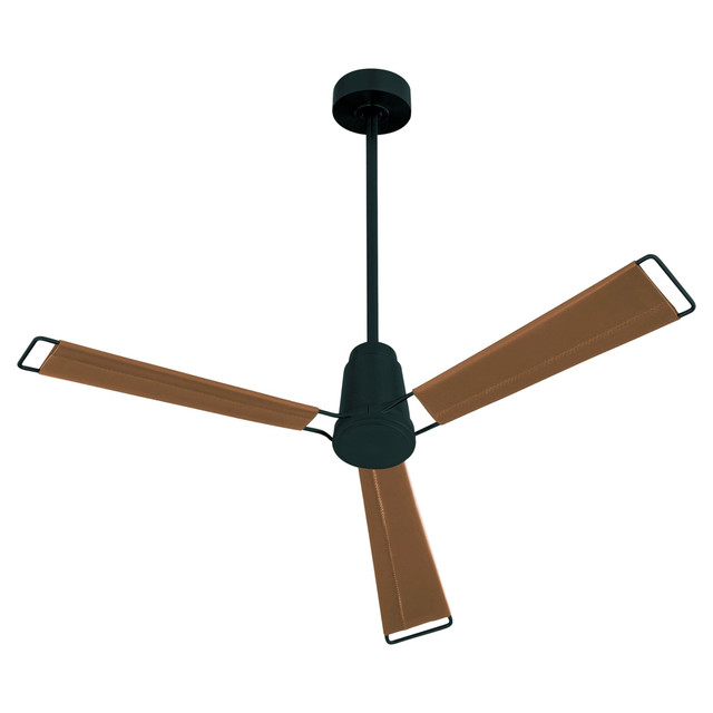 Zephyr 60″ Ceiling Fan in Matte Black with Saddle Leather by Cyan Design