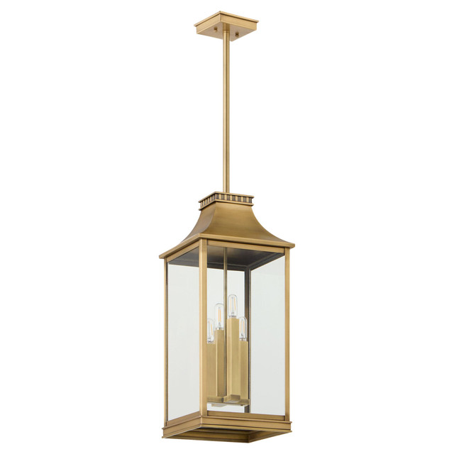 Salem 4 Light Pendant in Heritage Brass by Cyan Design