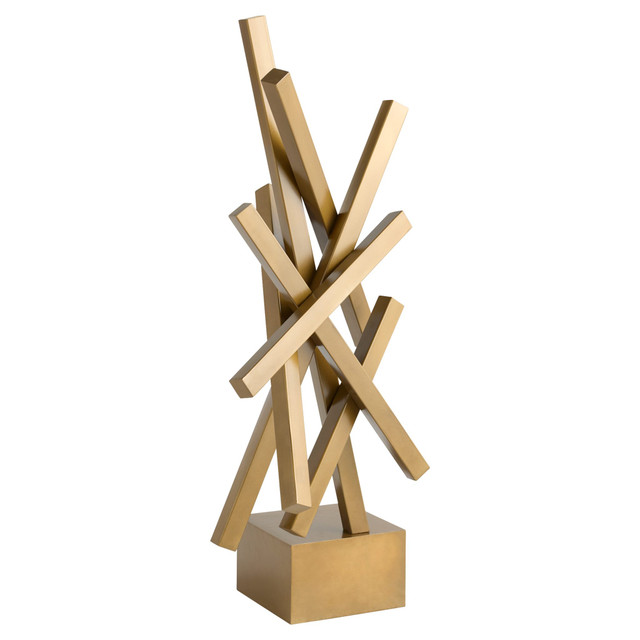 Stasis Sculpture in Aged Brass by Cyan Design