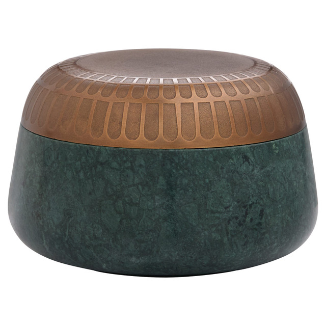Small Sofia Box in Green Forest & Antique Brass by Cyan Design