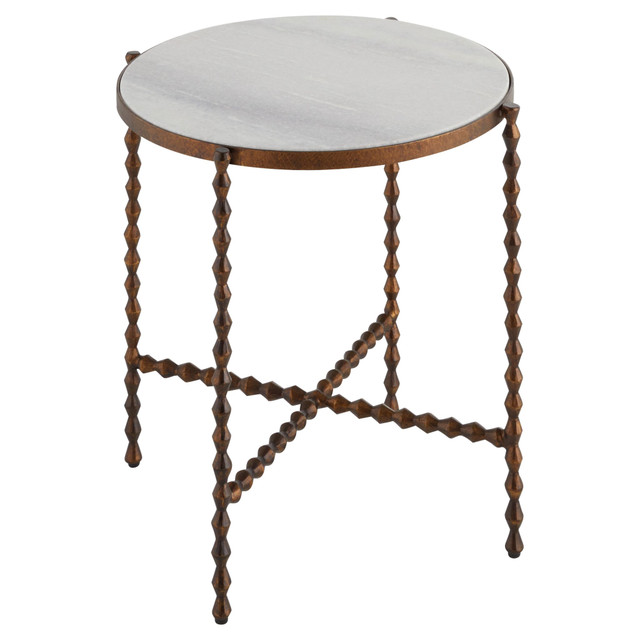 Diamante End Table in Antique Bronze by Cyan Design