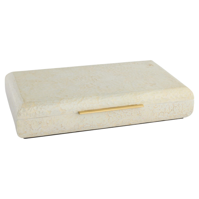 Medium Celestial Box in Eggshell Brass by Cyan Design