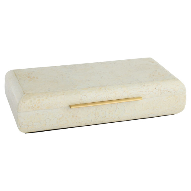 Small Celestial Box in Eggshell Brass by Cyan Design