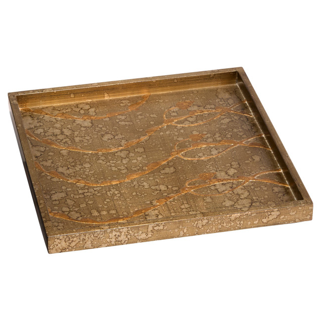 Florence Tray in Bronze Lacquer - Square by Cyan Design