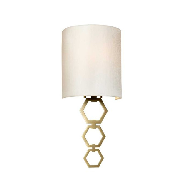 Clark Small 1 Light Wall Light in Aged Brass By Lucas + McKearn