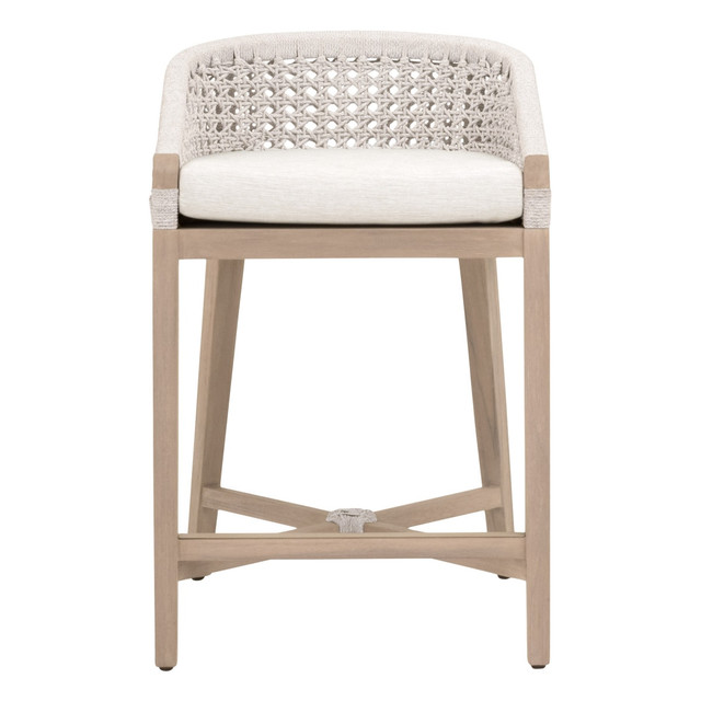 Essentials For Living - Montecito Outdoor Counter Stool in White Speckle Round Rope