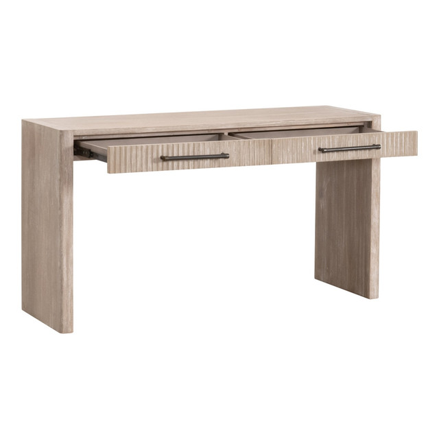 Essentials For Living - Halloway 2-Drawer Console Table in Natural Gray Acacia Essentials For Living - Halloway 2-Drawer Console Table in Natural Gray Acacia