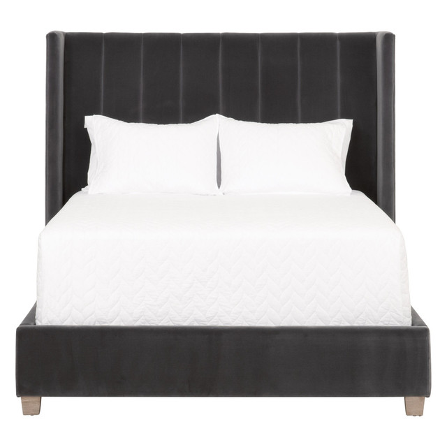 Essentials For Living - Chandler Cal King Bed in Dark Dove Velvet Essentials For Living - Chandler Cal King Bed in Dark Dove Velvet