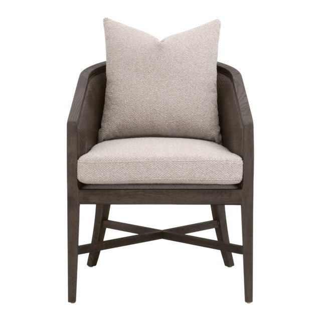 Essentials For Living - McGuire Arm Chair in LiveSmart Gellar-Jute, Matte Brown Oak, Cane