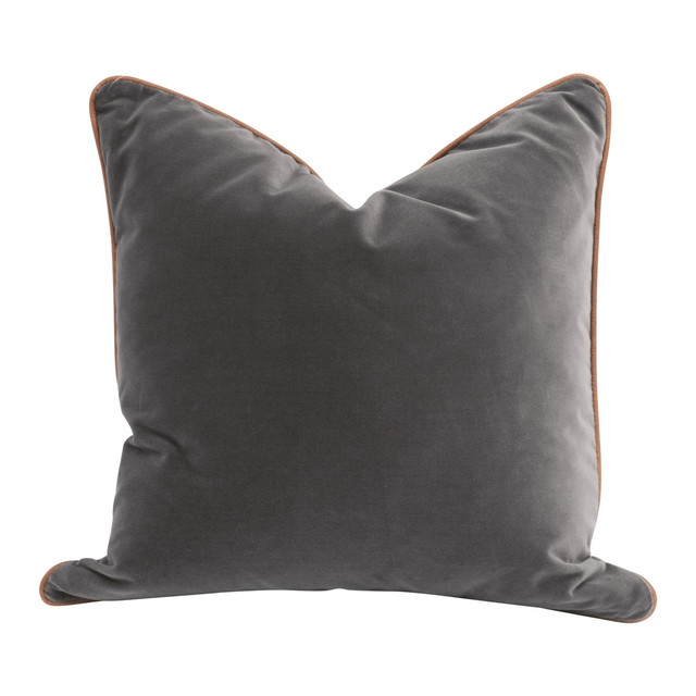 Essentials For Living - The Not So Basic 20" Essential Pillow in Dark Dove Velvet Essentials For Living - The Not So Basic 20" Essential Pillow in Dark Dove Velvet