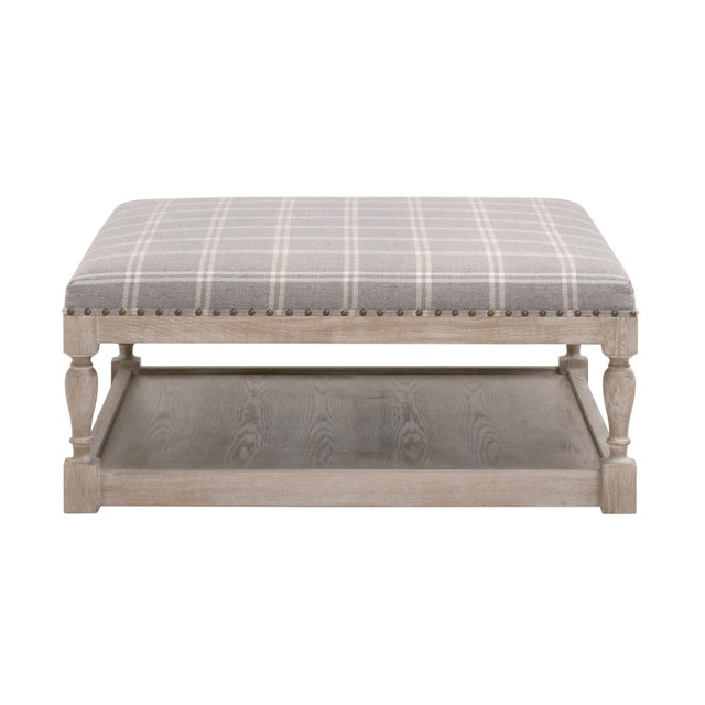 Essentials For Living - Townsend Upholstered Coffee Table in LiveSmart Walden-Stone Essentials For Living - Townsend Upholstered Coffee Table in LiveSmart Walden-Stone