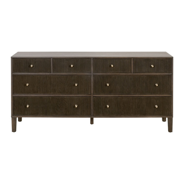 Essentials For Living - Highland 8-Drawer Double Dresser in Dutch Brown Oak