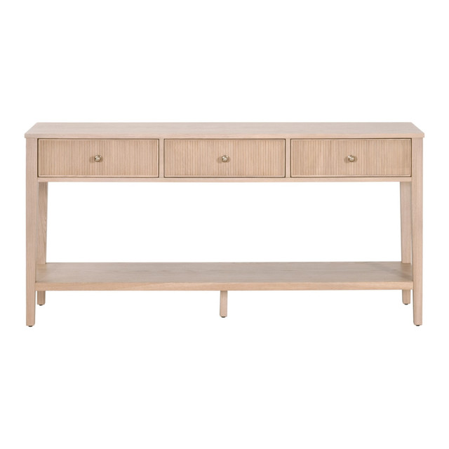 Essentials For Living - Highland 3-Drawer Console Table in Natural Oak Essentials For Living - Highland 3-Drawer Console Table in Natural Oak