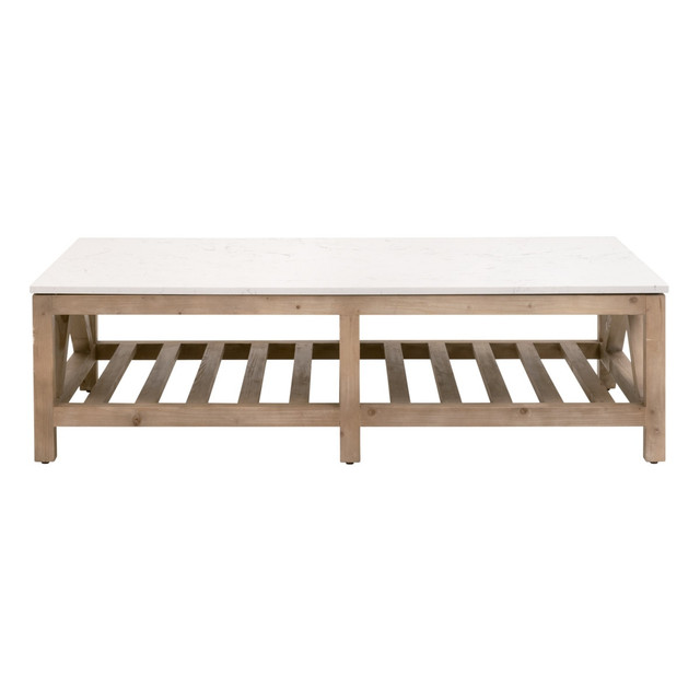 Essentials For Living - Spruce Coffee Table in Smoke Gray Pine