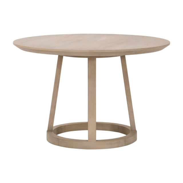 Essentials For Living Reeves 48" Round Dining Table in Smoke Gray Oak