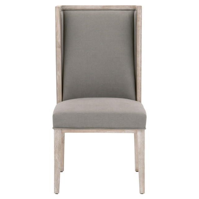 Essentials For Living Martin Wing Chair in LiveSmart Peyton Slate, Natural Gray (Set of 2)