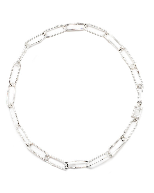 Dorian Webb - Shimmer Long Link Choker in White Topaz