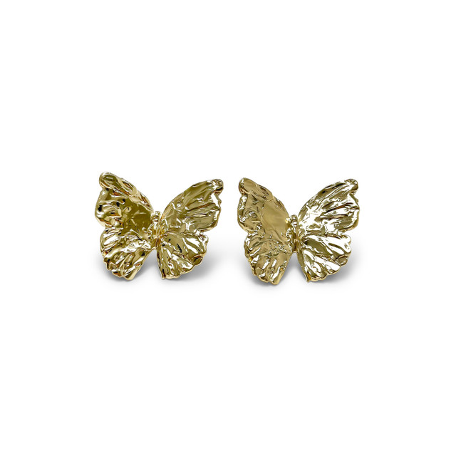 Dorian Webb - Medium Butterfly Earrings in Thai Gold Brass