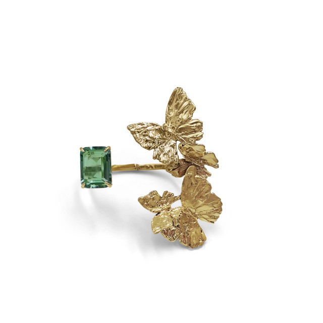 Dorian Webb - Butterfly Cluster Cuff in Green Quartz Dorian Webb - Butterfly Cluster Cuff in Green Quartz