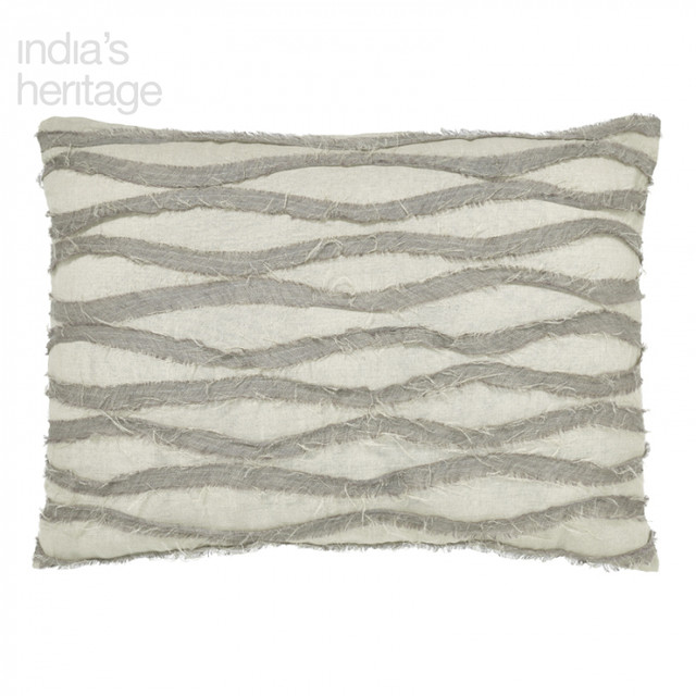 Ellora Casa by India's Heritage Fraying Euro Shams in Natural