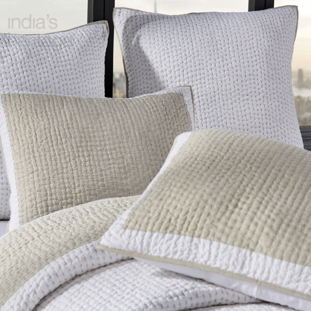 Summer Shams in White Natural by India's Heritage