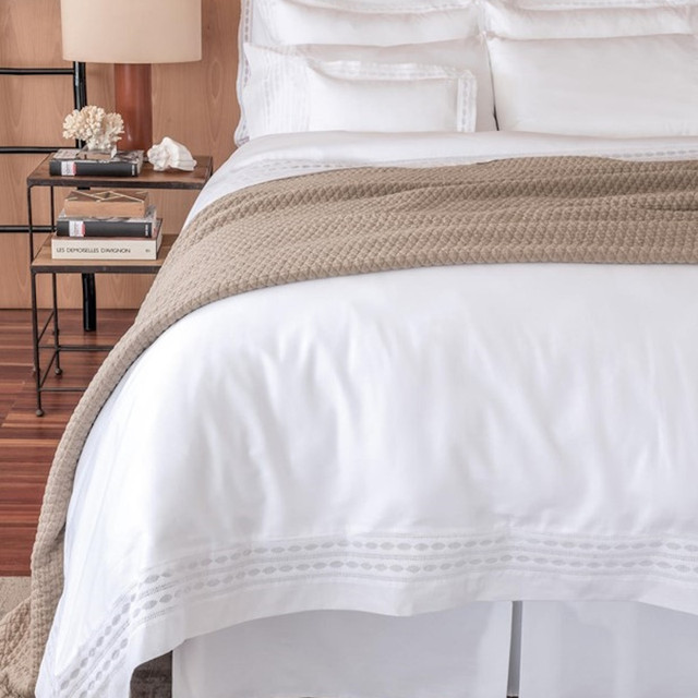 Sylvia Duvet Cover in White by Bovi