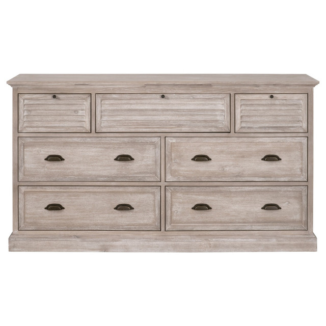 Essentials For Living - Eden 7-Drawer Media Dresser in Natural Gray Acacia