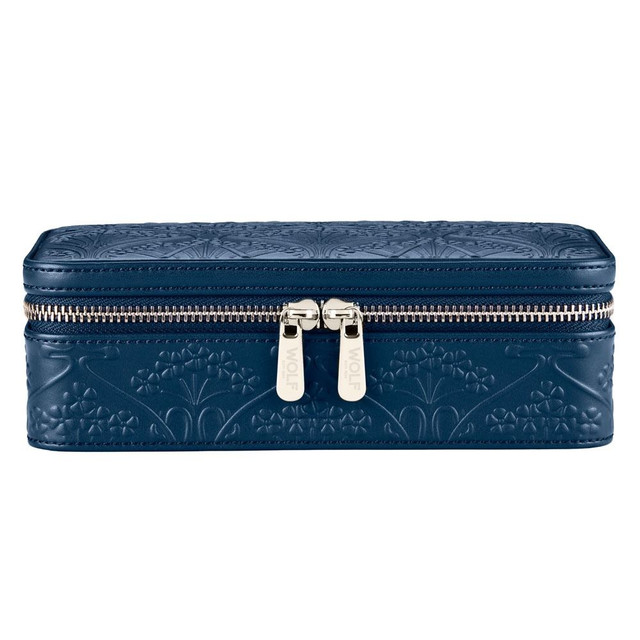 WOLF - WOLF X LIBERTY All Over Ianthe Medium Jewelry Zip Case in Navy