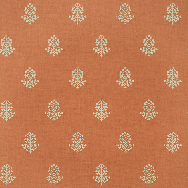 Cow Parsley in Clementine, Wallcovering by Kravet Couture