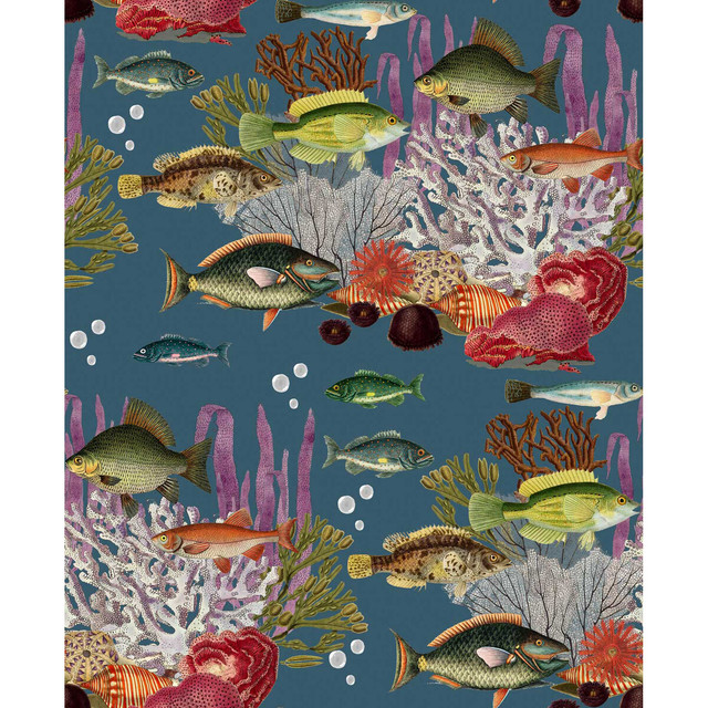 Corales in Azuloscuro, Wallcovering by Gaston Y Daniela