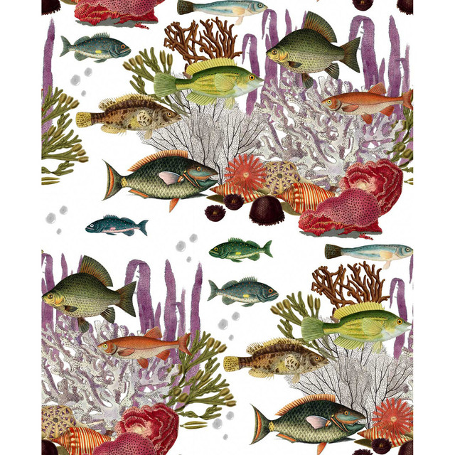 Corales in Blanco, Wallcovering by Gaston Y Daniela