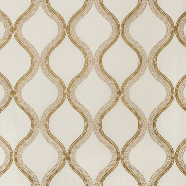 Wandering in Ivory/gold, Multipurpose Fabric by Kravet Couture