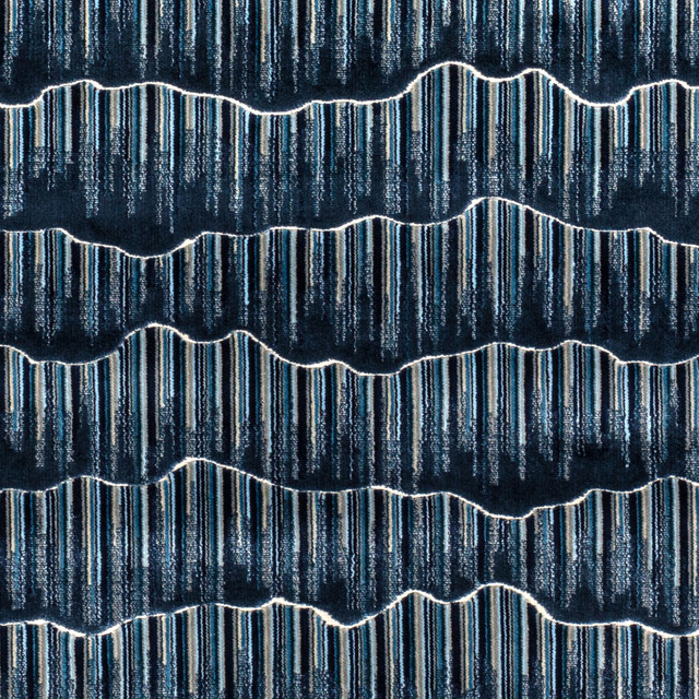 Mountainscape in Indigo, Upholstery Fabric by Kravet Couture