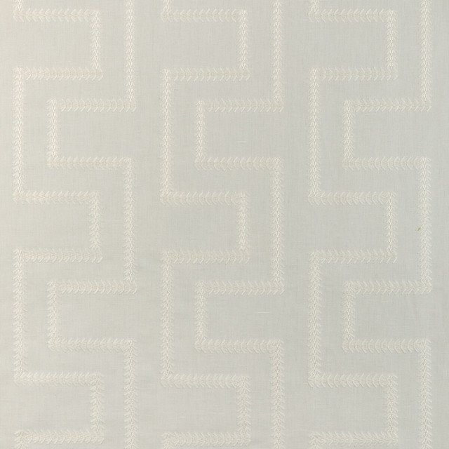 Roman Fret in Ivory, Upholstery Fabric by Kravet Design