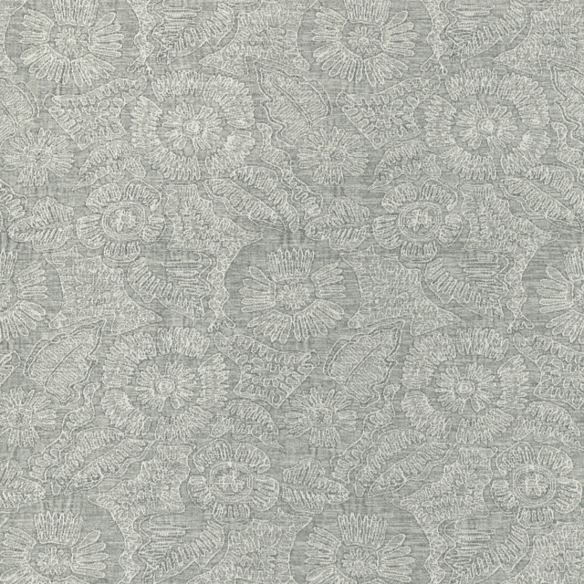 Chenille Bloom in Mist, Upholstery Fabric by Kravet Couture