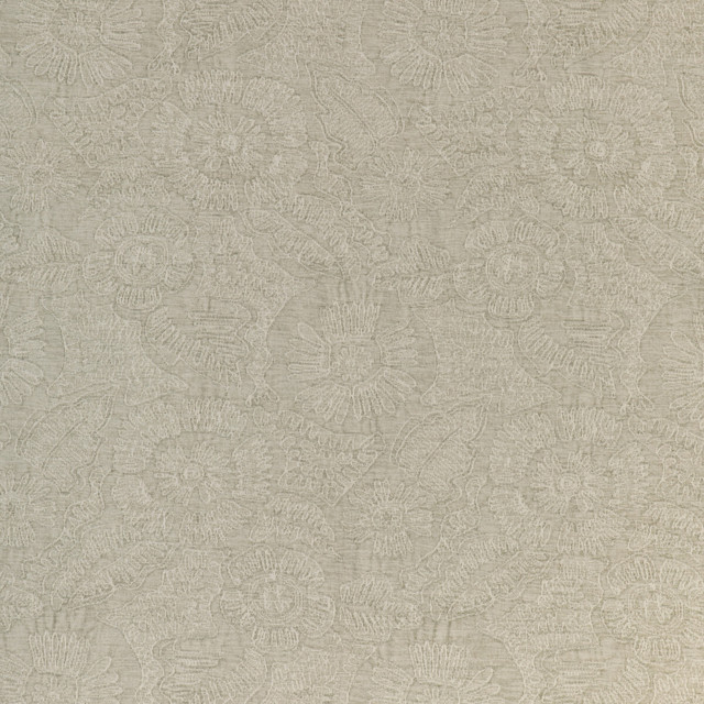 Chenille Bloom in Linen, Upholstery Fabric by Kravet Couture
