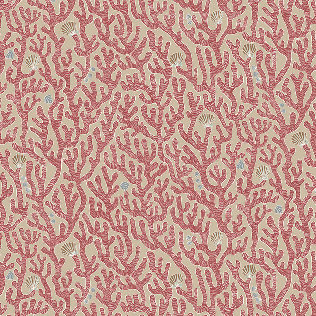 Coral in 01, Wallcovering by Kravet Couture