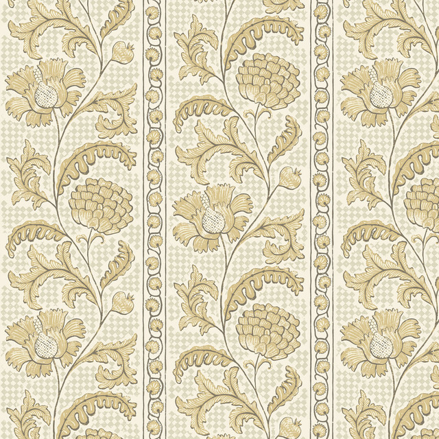 Floral Check in 31, Wallcovering by Kravet Couture