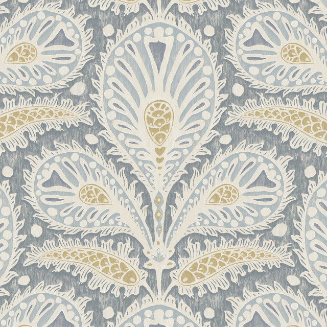 Ikat Clover in 41, Wallcovering by Kravet Couture