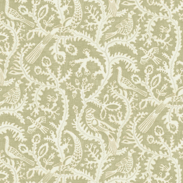 Stitched Birds in 31, Wallcovering by Kravet Couture