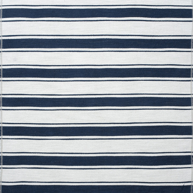 Mountain Stripe in Navy, Upholstery Fabric by Kravet Couture